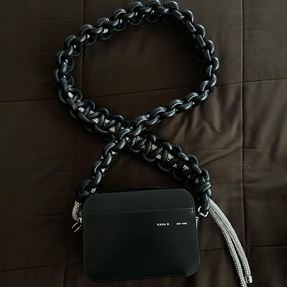 KARA Black Crystal Cobra Camera Bag